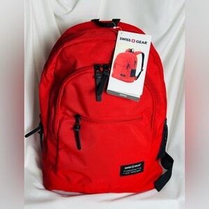 SwissGear Red Daypack Backpack NWT Laptop Sleeve 15” Airflow